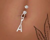 Letter A Belly Ring