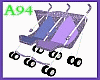 Purple stroller twins