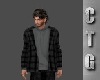 CTG GRY PLAID/GRY HOODIE
