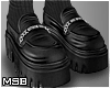 B | Loafers Black Socks