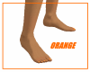 Flat Feet Orange Nails