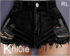 K black jean shorts RL