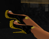 *C* Gold and black shoes