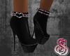 Spiked Heart Boot Pink