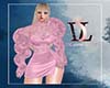 L: Lora Fur shawl Pink