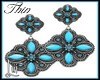 Turquoise Earrings -Thin