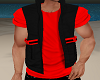 Black Vest & Red Top