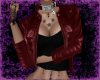 !N Red Leather Jacket