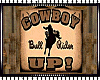 Cowboy Bull Riding Sign