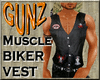 @ Muscled Biker Vest