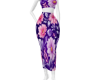Purple Floral SkirtSet