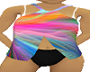 swimsuit rainbow & black