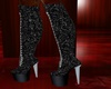 Black Sequin Boots