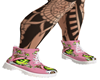 Grinchy pink boots