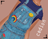 Overalls with patches