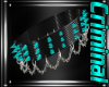 |F| Teal Spiked Collar