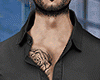 ♛ Opened Shirt Black..