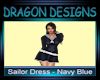 DD Sailor Dress Navy blu