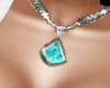 CHUNKY necklace aqua e