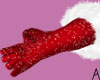 A| XMAS Fur Gloves Red