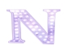 Lilac Blinking Letter N