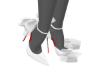 Bow Red Bottoms White