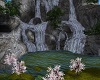 Waterfall w/Cherry Trees