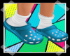 Clogs w/ Socks (Aqua)