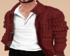 Red Button up Cardigan
