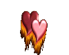 flaming hearts
