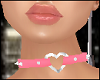 Silver Heart Pink Collar