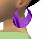 purple halfmoon earings