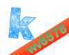 The letter K (Blue)