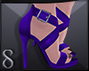-S- Purple Buckle Heels