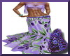 Purple print Boho Dress