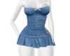 Blue denim mini dress