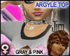 Argyle Gray and Pink