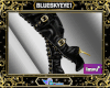 Leather Blk Buckle Boots