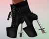 Black rough boots