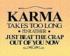 Karma sticker