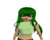 Green Animated Hair