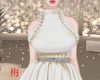 梅 xmas white dress