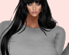 A.E! Fringe Black Long