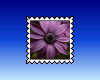 {T}purple flower stamp