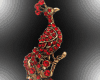 Ruby Red Peacock Pendant