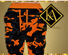 Orange Camo cargo pants