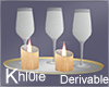 K derv candles n glass