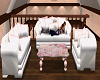 Pink and white couch set