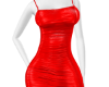 red shiny dress