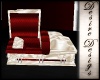white and red coffin